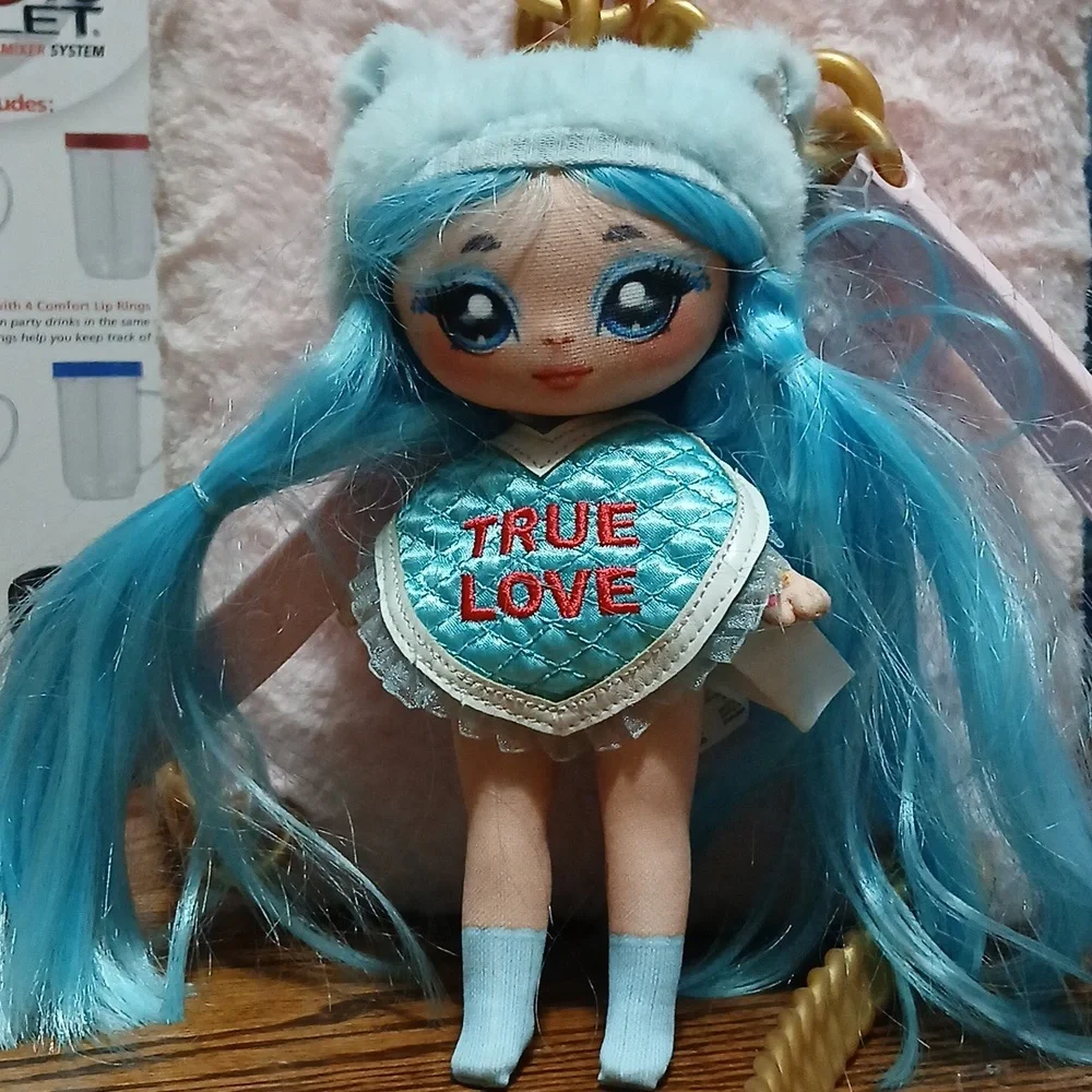 NaNaNa Surprise Doll and‎ Soft ,fuzzy Pink Backpack